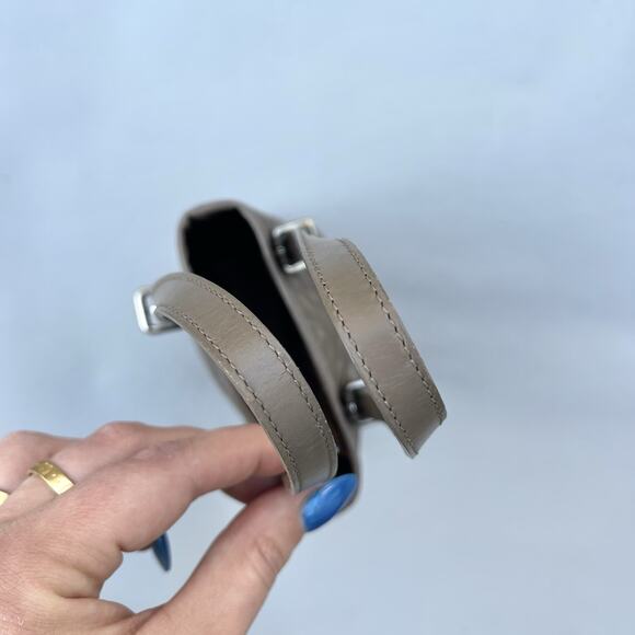 Louis Vuitton Bucket Bag Satchel Gray Satin Mini Handbag Silver Hardware Rare - Picture 7 of 13